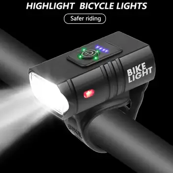 T6 LED Biciclete Lumina 10W 800LM USB Reîncărcabilă Putere de Afișare MTB Drum de Munte cu Bicicleta Lampă Față Lanterna Echipamente de Ciclism