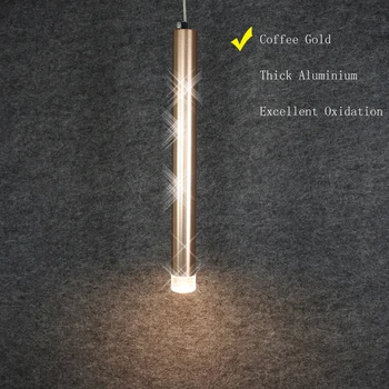 LED lumina Plafon Unic Light Bar Design de Economisire a Energiei de Lux, Cafea, Aur, Aluminiu Aviației D3cm Personalizate