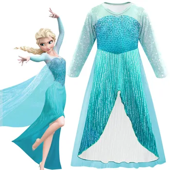 2019 Noi Elsa rochie fata rochie de printesa cosplay costum regina zăpadă rochii baby haine pentru copii