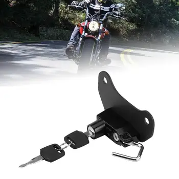 1 buc portabil mini Motocicleta din Aliaj de Aluminiu Casca de Blocare Montare Cârlig cu două chei se Potrivesc pentru Scout/Șaizeci-2018 Negru