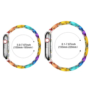 De lux din Aliaj de Aluminiu de Trupa Ceas Curea pentru Apple Watch Band 38/42mm Seria 3 2 1 Stras Brățară pentru Seria 4 5 6 40mm/44mm