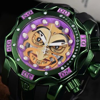 De lux Brand de Top Joker Ceas Barbati Marime Mare Circulație de Cuarț Impermeabil Bărbați Ceas de Aur Joker Picătură de Transport maritim