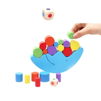 1 Set Copii Jucarii pentru Copii Moon Joc de Echilibru Jocuri și Jucării pentru 2-4 ani Fată și băiat(Albastru)