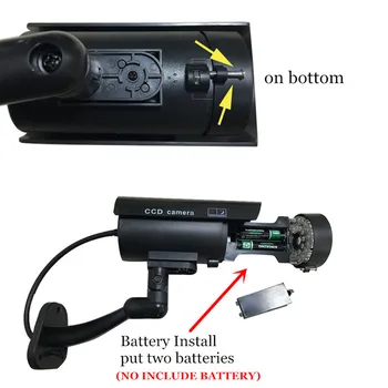 ZILNK Impermeabil Dummy Camera Bullet Intermitent LED Roșu Piscină Interioară False de Securitate CCTV Simulare Camera de Argint Livrare Gratuita