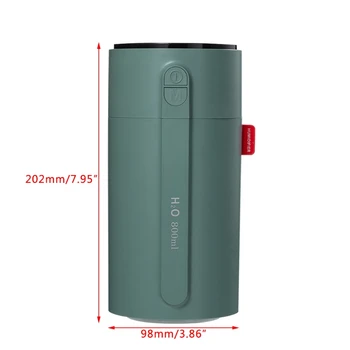 800ml Dual Duza Umidificator de Aer USB Difuzor de arome Lumina de Noapte Inducție Spray-517C