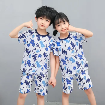 Copii Baieti Pijamale Copii Fete din Bumbac Seturi de Vară pentru Copii Homewear Pijamale pentru Băiatul cu Pijamale Copii, Pijamale 2-11Y Adolescenti haine