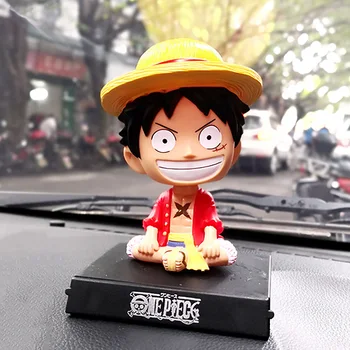 Japonia Anime One Piece Luffy Zoro Elicopter Sanji Cifrele de Acțiune Papusa Masina Bobble Cap de Păpușă Jucărie Cadou de Ziua 12cm