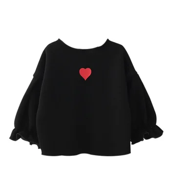Tricouri pentru copii pentru Fete Școală Bluza Enfant Fille Topuri Dragoste Print Copil Fată Îngroșa Bluze