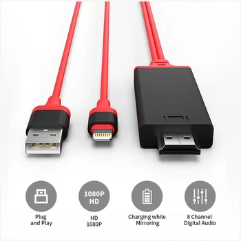 FOXSUN de Fulger la HDMI Cablu Adaptor Pentru iPhone Lightning Digital AV Adapter 1080P MHL la HDMI Convertor pentru iPhone 8/7/6