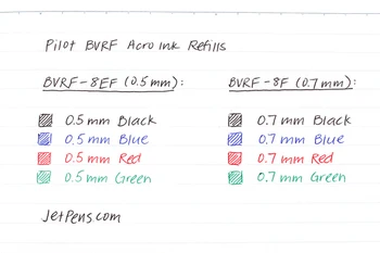 Pilot BVRF-8F 6 buc/lot Acro Cerneală Pix Multi Pen Refill - 0,7 mm - Negru/Albastru/Rosu/Verde Pentru Dr Prindere
