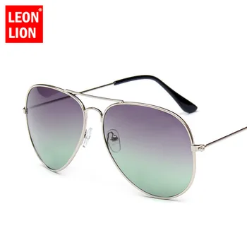 LeonLion 2021 Conducere Gradient de ochelari de Soare pentru Femei Aliaj Oglindă Ochelari Lady Retro de Metal Ochelari Lunette De Soleil Femme UV400