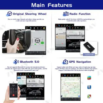 128GB Tesla Ecran Pentru Lexus GS GS300 GS350 GS450 GS460 2004-2012 Android 9.0 Mașină Player Multimedia Navigatie GPS Radio Stereo