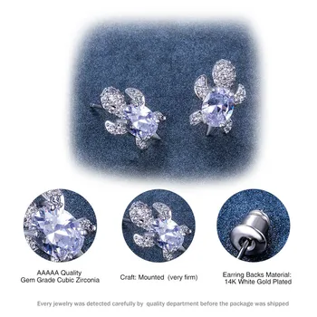 Feminin Drăguț Mic Animal Broasca Testoasa Cercel 2019 Nou Argint Culoare Cristal Zircon Cercei Stud Moda Nunta Cercei Pentru Femei