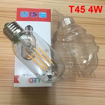 3Pack T45 LED Edison Filament de Bec 4W E27 AC220V Epocă Bec LED-uri de Înaltă iluminare Alb Cald Înlocuire Bec Incandescent de 40W