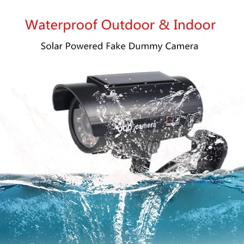 3pcs/1bag Falsa Dummy Camera Solare Simulare Impermeabil în aer liber, piscină Interioară Securitate CCTV de Supraveghere Cu Intermitent LED Roșu