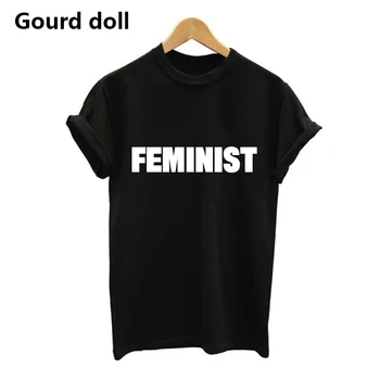 2020NEW FEMINISTĂ Scrisoare tricou femei harajuku O-Gat Maneci Scurte de vară femme Alb/Negru tumblr Femeie t-shirt pentru femeie tumblr