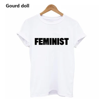 2020NEW FEMINISTĂ Scrisoare tricou femei harajuku O-Gat Maneci Scurte de vară femme Alb/Negru tumblr Femeie t-shirt pentru femeie tumblr