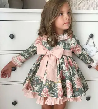 2019 Nou Copii Pentru Copii Copilul Fata De Flori Rochie De Dantelă Tul Petrecere Domnisoara De Onoare Rochie De Paradă 2019 Fete Autumn Princess Dress Rochie