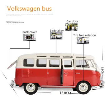 Maisto 1:25 Volkswagen VAN SAMBA simulare aliaj de turnare model de masina meserii decor colecție de instrumente de jucărie cadou