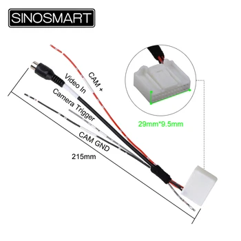 SINOSMART C24 Cablu de Conectare pentru Toyota OEM Monitor cu Aftermarket Camera de mers înapoi, fără a Deteriora Masina de Cabluri