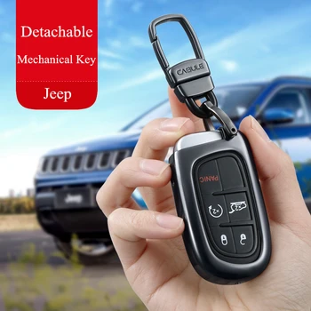 De înaltă calitate de metal caz-cheie pentru Jeep Cherokee / Grandcommander / Renegade, DODGE RAM / JCUV și FIAT, aliaj de aluminiu, breloc