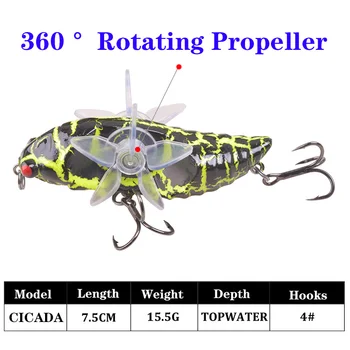1buc Topwater Momeli de Pescuit 7.5 cm 15.5 g Popper Trolling Wobbler Crankbaits Whopper Plopper Greu Artificiale Momeli Buzz Bass, Stiuca