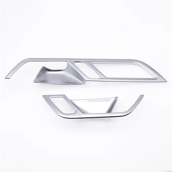 4 Buc Mașină de Usi de Interior Manere Capac Castron ABS Argintiu/Carbon Look Interior Trage de Clanță Cadru de Turnare Garnitura Pentru Audi A6 C8 19-21
