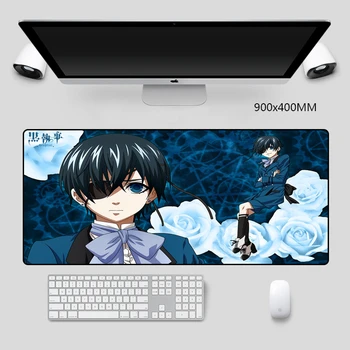 Japonia Anime Kuroshitsuji Pad Masă Soareci de Calculator, Mouse-Pad-ul Desktop de Blocare Margine Anti-alunecare Mouse Pad Personalizat 900x400mm Birou Mat