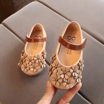 Copilul Copilul Casual Pantofi Printesa Moale pentru Fete Copii din Piele PU Pantofi Plat Floare Drăguț Dulce Mocasini