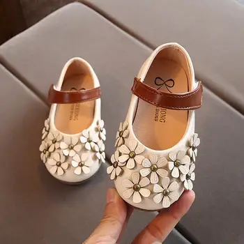 Copilul Copilul Casual Pantofi Printesa Moale pentru Fete Copii din Piele PU Pantofi Plat Floare Drăguț Dulce Mocasini