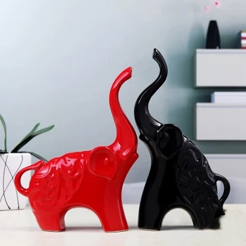 Europene simplu decor creativ cuplu elefant decor acasă iubitorii de cadouri ornamente ceramice living animal nunta statuie