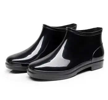Aleafalling Tub Scurt Rainshoes de Mari Dimensiuni Cizme de Ploaie pentru Bărbați Non-Alunecare de Ploaie Pantofi Low Top Pantofi de Cauciuc Pantof Acoperi 45 46 48 de Metri