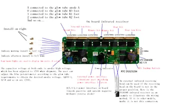 6-bit Glow Ceas Placa de Bază Placa de Control Panoul de control de la distanță universal in12 in14 in18 qs30-1 Controller