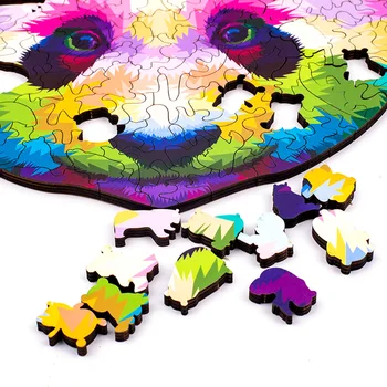 191 de Piese Puzzle din Lemn Dificil Panda Jigsaw Puzzle Pentru Adulți, Copii DIY Educative Puzzle Animale Jocuri Interactive Toy