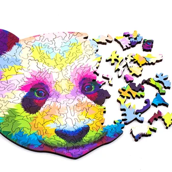 191 de Piese Puzzle din Lemn Dificil Panda Jigsaw Puzzle Pentru Adulți, Copii DIY Educative Puzzle Animale Jocuri Interactive Toy