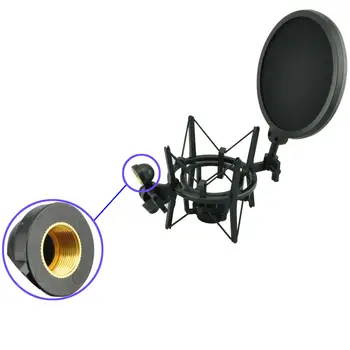 SH-100 Fierbinte de Vânzare Microfon Microfon Profesional Șoc Montare cu Pop Scut Filtru Ecran pentru fir lung microfon