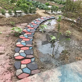 3 bucăți Neregulate DIY Trotuar Mucegai de Mers pe jos Filtru de Calea Filtru de Mucegai Formă Concretă Pathmate Piatră de Temelie Forme de Grădină, Cour