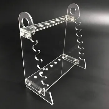 Trapez Paie Suport Plexiglas Cu O Pipetă Gradată Raft Sticlă Organică Pipeta Titularul 14 Găuri Trapez Pipetă Cadru