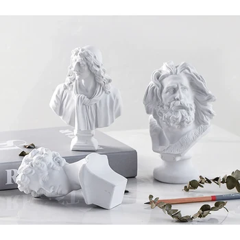 Nordic David Cap Portrete Mitologia Greacă Figurina Mini Ipsos Bust De Statuie De Gips Desen Practică Meserii Faimoasa Sculptură