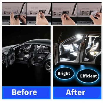 15 Becuri Albe Canbus LED-uri Auto de Interior Kit de Lumina se Potrivesc Pentru Opel Astra H 2004-2009 Harta Dom Marfă Oglindă Lumina