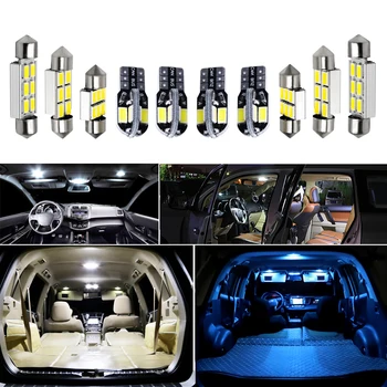 15 Becuri Albe Canbus LED-uri Auto de Interior Kit de Lumina se Potrivesc Pentru Opel Astra H 2004-2009 Harta Dom Marfă Oglindă Lumina