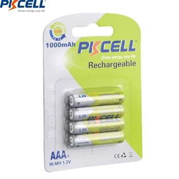 PKCELL AAA 1000mah 1.2 v NI-MH AAA Baterii Reîncărcabile Baterii aaa cu AAA AA încărcător de baterie pentru NIMH /NICD