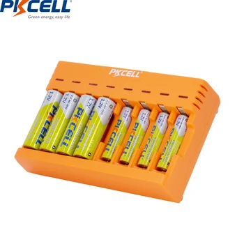 PKCELL AAA 1000mah 1.2 v NI-MH AAA Baterii Reîncărcabile Baterii aaa cu AAA AA încărcător de baterie pentru NIMH /NICD