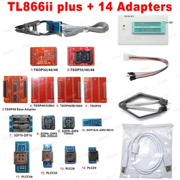 Original XGECU V9.00 cele mai Noi TL866II Plus +24 Adaptoare,cea mai bună calitate MiniPro DIY Kit TL866A TL866CS Suport 10000+ ICs bios