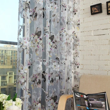 Topfinel Noi de Vânzare florale tul în pură perdele pentru camera de zi dormitor bucatarie umbra fereastră tratament cortina jaluzele panel
