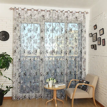 Topfinel Noi de Vânzare florale tul în pură perdele pentru camera de zi dormitor bucatarie umbra fereastră tratament cortina jaluzele panel