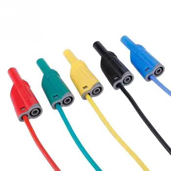 5pcs P1050-1mare Calitate 4mm Banana Plug Siguranță Silicon Moale de Sârmă Stiva de Testare Conduce 14AWG pentru Multimetru 1M Lungime Cabluri de Alimentare
