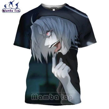 Imprimare 3D Anime Tokyo Ghoul Tricou Touka Kirishima Bărbați T-shirt de groază Femei Tricouri Topuri Desene animate Barbati Tricou Unisex Streetwear E4