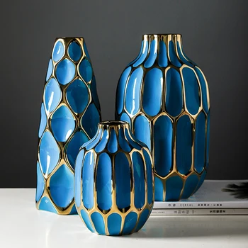 De lux Nordic Vaza Ceramica Modern, Simplu de Artă Creativă Vaza Mici Meserii Living Decoracion Hogar Desktop Acasă Decor DA60HP