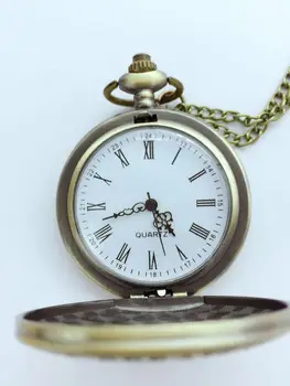 Vintage TATA bronz Moderne de ore de cifre Romane bărbați cadou Colier ceasuri de buzunar și FOB lanț ceasuri